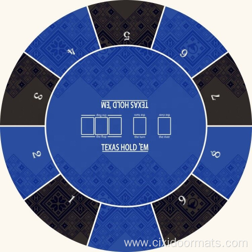 Round Rubber Backed Table Poker Gambling Mat